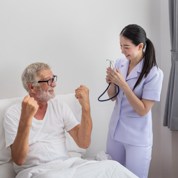 nurse holding a stethoscope